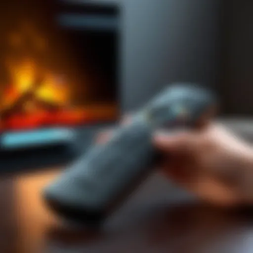 Smartphone displaying Fire Stick app interface