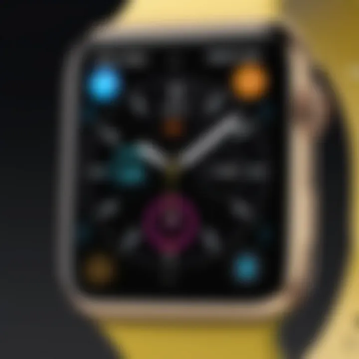 A sleek interface of Apple Watch settings for face integration