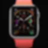 A vibrant Apple Watch displaying a colorful face