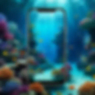 Enchanting underwater scene as live wallpaper