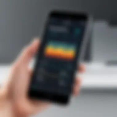Local Temperature App Interface A smartphone displaying a local temperature app interface