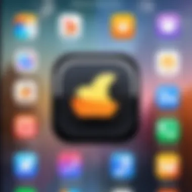 Screenshot of the iPhone home screen showing the App Store icon