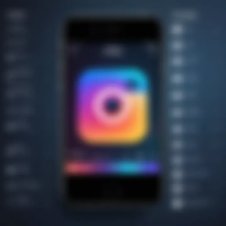 A visually appealing representation of Instagram music features