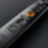 Detailed view of Firestick remote showcasing buttons