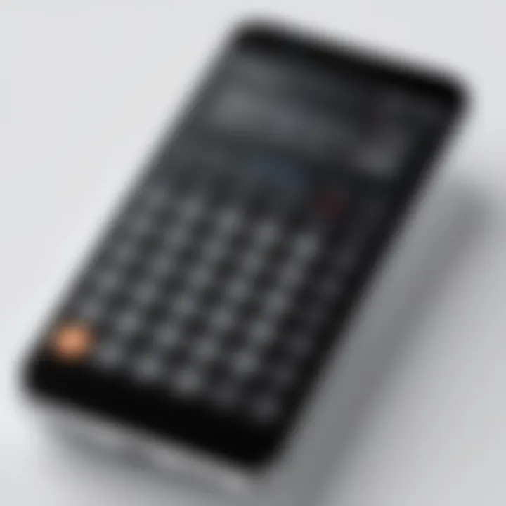 Interface of a smartphone calculator app showcasing basic functions