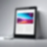 E-book reader showcasing vibrant display