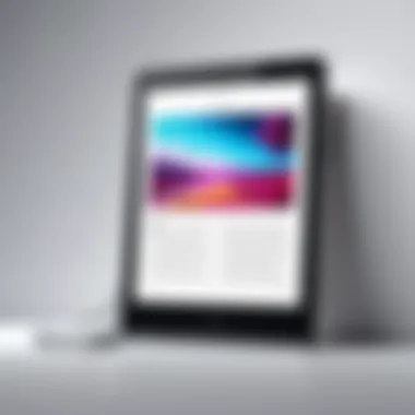 E-book reader showcasing vibrant display