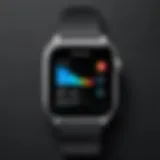 Smartwatch displaying fitness tracking features