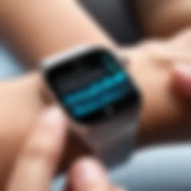 Smartwatch showcasing health monitoring features