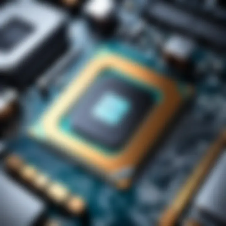 A high-performance CPU showcasing advanced architecture