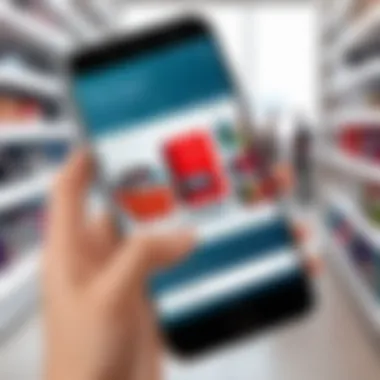 Mobile shopping experience on a smartphone