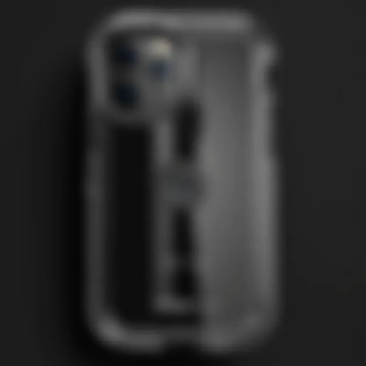 Side view of the OtterBox Clear Case illustrating the button covers and port accessibility.