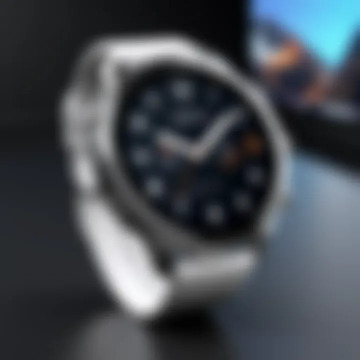 Stylish design of the Prograce smartwatch showcasing its sleek interface