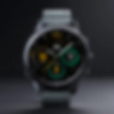 Close view of the Realme Watch S showcasing its sleek design