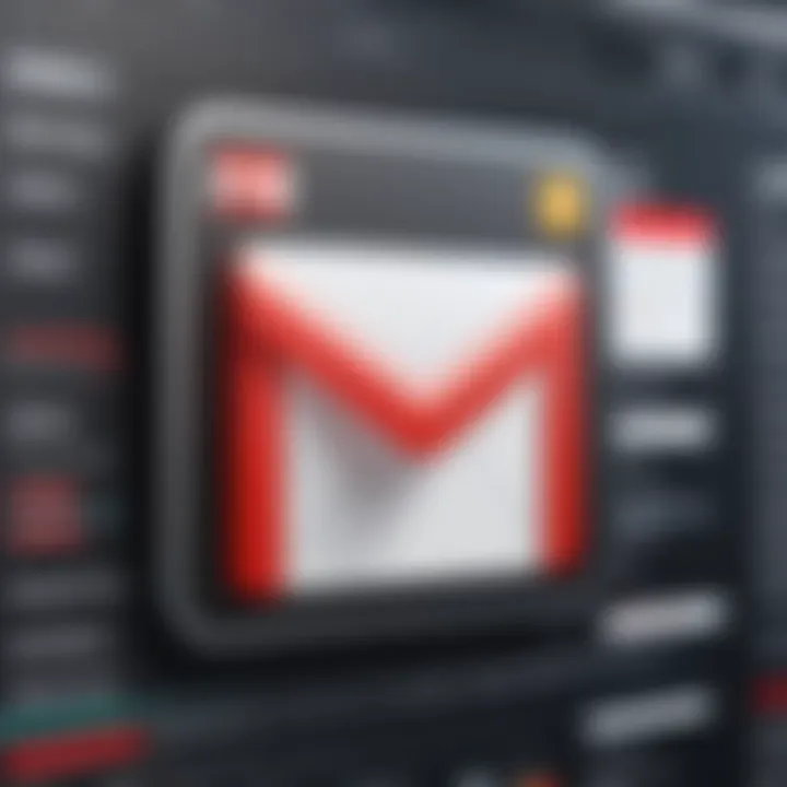 Visual representation of Gmail interface showcasing archived emails