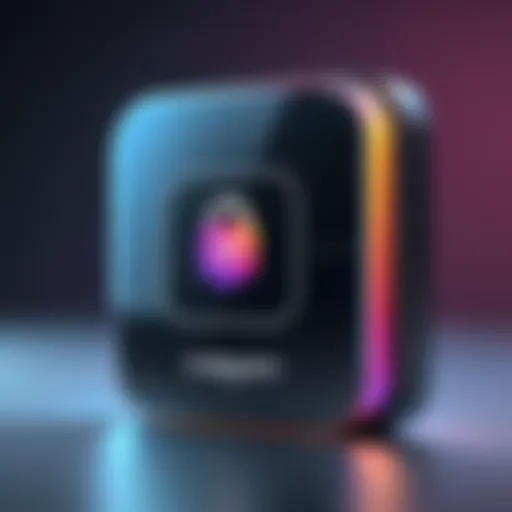 Instagram login screen with security features highlighted