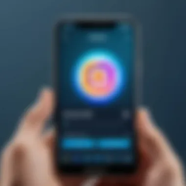 User selecting two-factor authentication option in Instagram settings