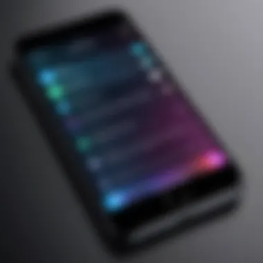 Siri Interface on iPhone A visual representation of Siri's interface on an iPhone