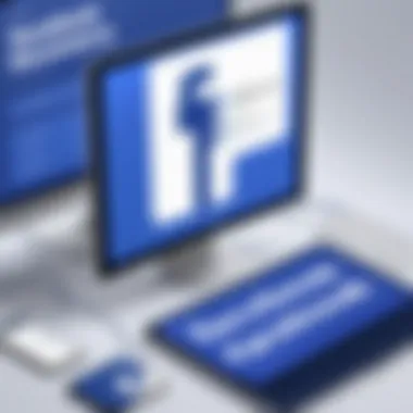 Illustration showing the Facebook recovery interface