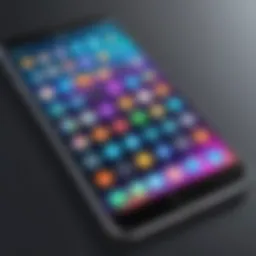 Smartphone showcasing innovative applications