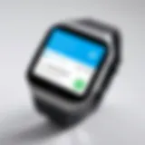 Stylish smartwatch showcasing messaging features