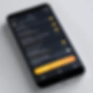 Voice Translation App on Smartphone Illustration of a smartphone displaying a voice translation app interface