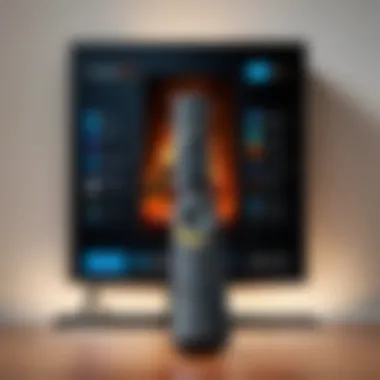 Visual representation of Fire TV remote with Alexa integration