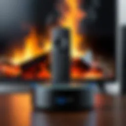 Illustration of Alexa voice command interface on Fire TV