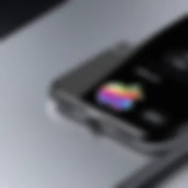 Close-up of an iPhone X displaying the blinking Apple logo