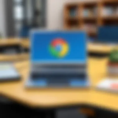 Infographic showcasing Chrome OS applications in education