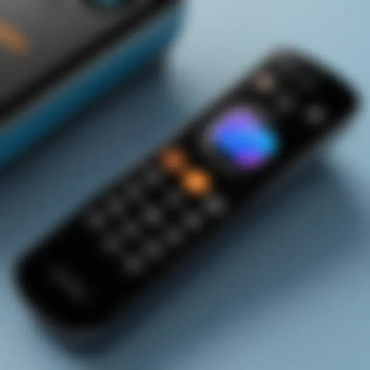 Diagram showing the layout of Fire TV remote buttons