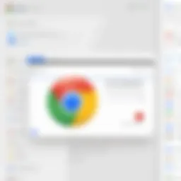 Illustration of Google Chrome email integration dashboard