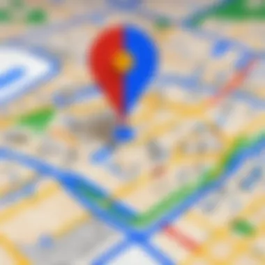 Illustration of Google Maps interface showing location permissions settings