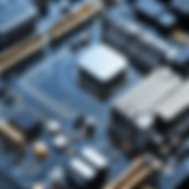 Illustration depicting motherboard layout and design