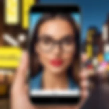 User Interaction with Geofilters A creative representation of user interaction with Snapchat geofilters.