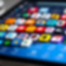 A vibrant selection of customized app icons arranged aesthetically on a digital interface