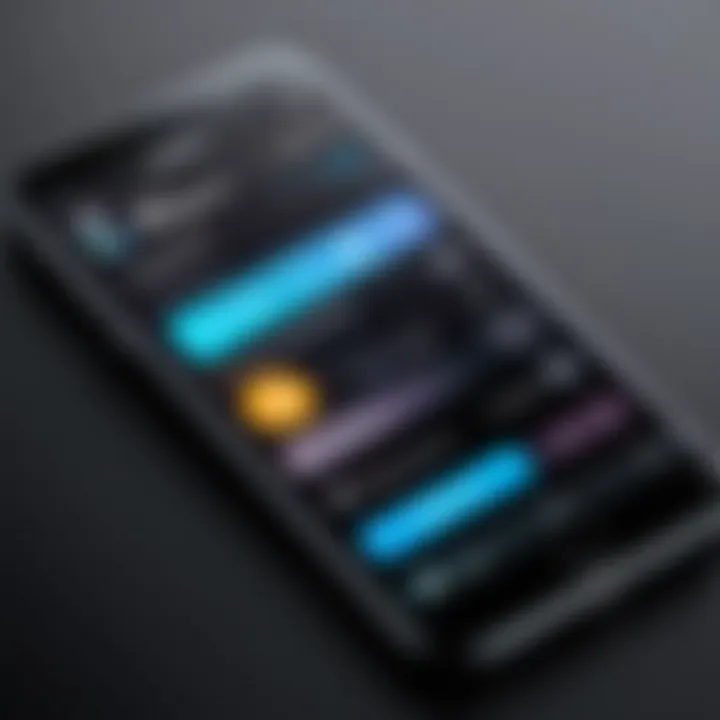 A smartphone displaying a music app interface with a ringtone selection.