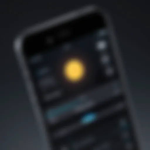 Interface showing flashlight options on iPhone SE