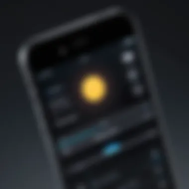 Flashlight Interface on iPhone SE Interface showing flashlight options on iPhone SE
