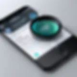 Close-up of iPhone screen showcasing Magnifier feature