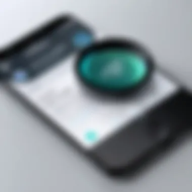 Exploring the Magnifier Interface on iPhone Close-up of iPhone screen showcasing Magnifier feature