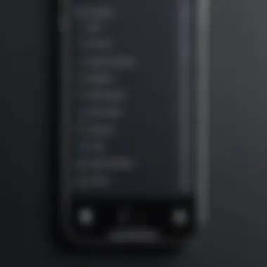 A close-up view of the ruler feature on an iPhone screen