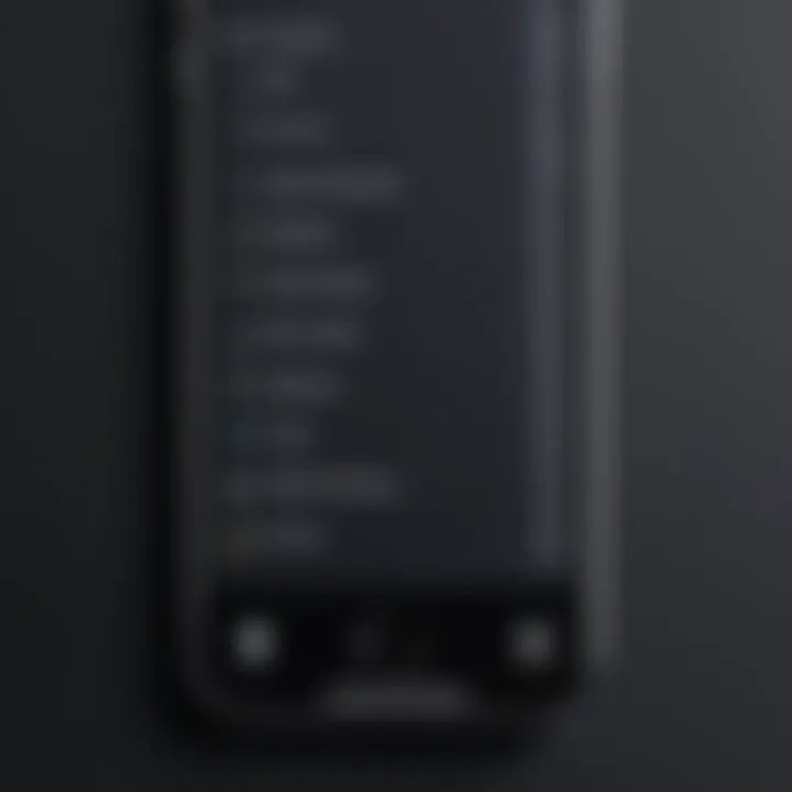 A close-up view of the ruler feature on an iPhone screen