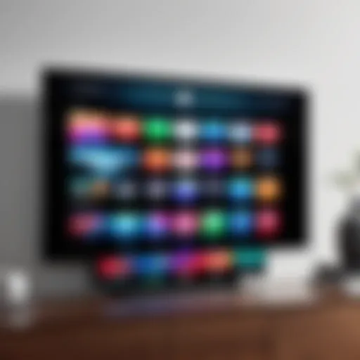 Apple TV interface displayed on screen