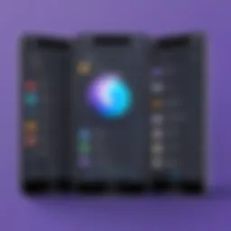 Illustration of a mobile device showcasing various voice changer options