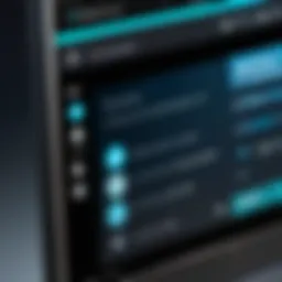 Close-up of a voice recognition software interface on a digital device