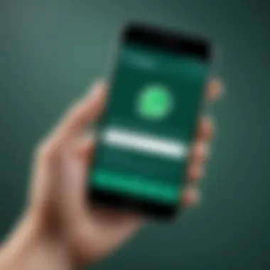 User engaging with WhatsApp features on a smartphone