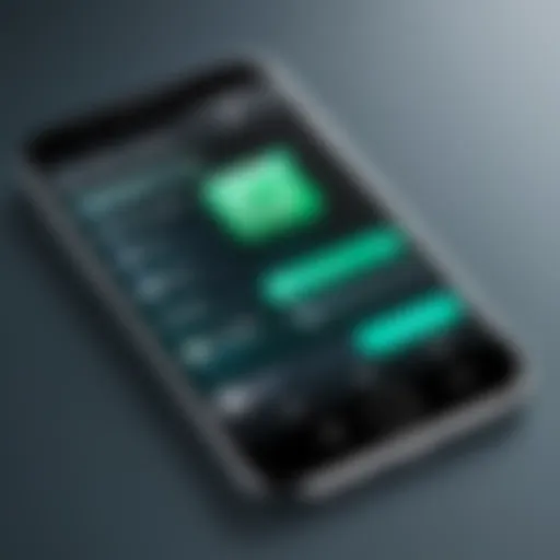 A smartphone displaying dual WhatsApp interfaces side by side, symbolizing the dual usage.